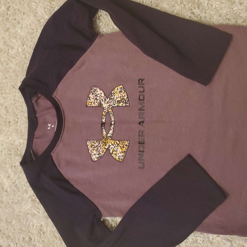5 For $25 Under Armour‎ Kids Purple Long Sleeve Tee Size 4